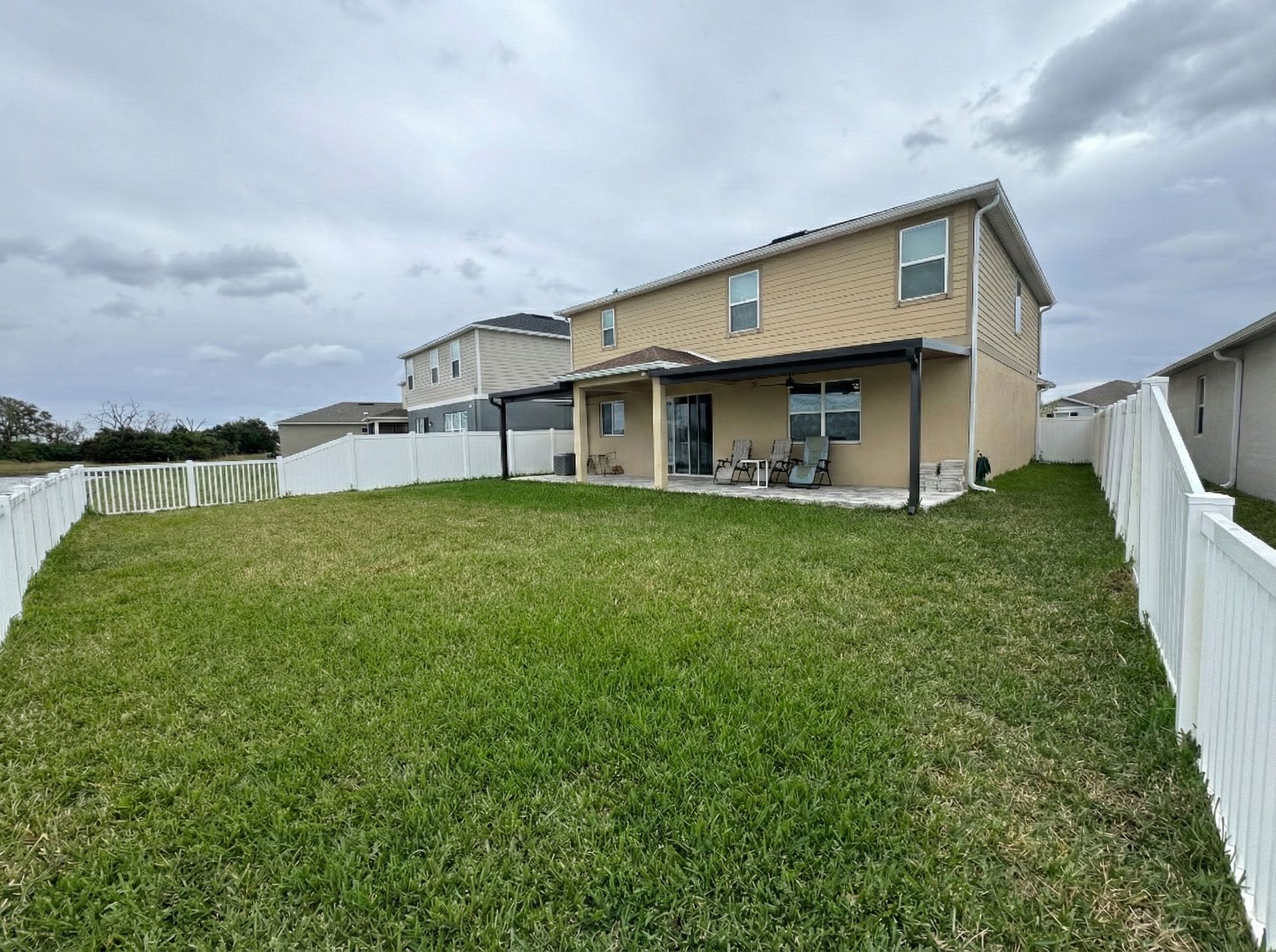 Backyard before pool construction